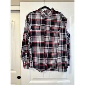 Pacific Trail Shirt Mens‎ XXL Brawny Flannel Blanket Black White Red